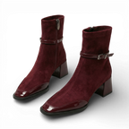 Isa | Elegante Suede Støvler med Medium Hæl