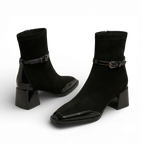 Isa | Elegante Suede Støvler med Medium Hæl