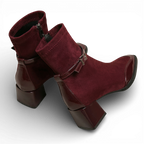 Isa | Elegante Suede Støvler med Medium Hæl