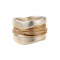 Stříbrný prsten se zlatým vláknem