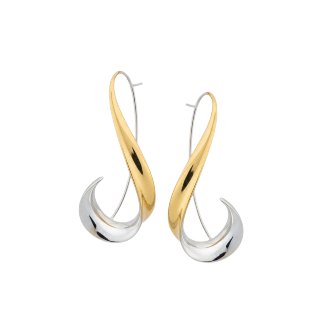 Bicolore snoede øreringe