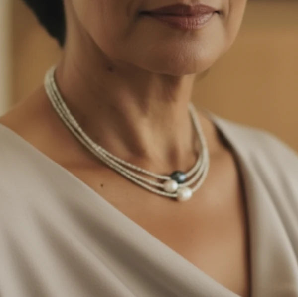 Perler | Tredobbelt Halskæde