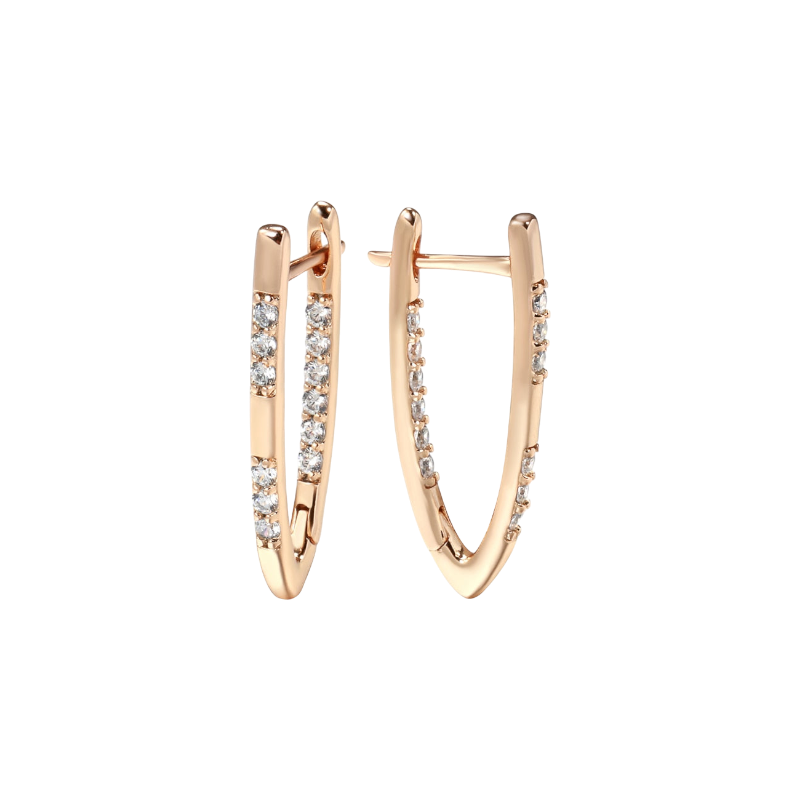 Sofistikerede Øreringe med Zirkoniasten